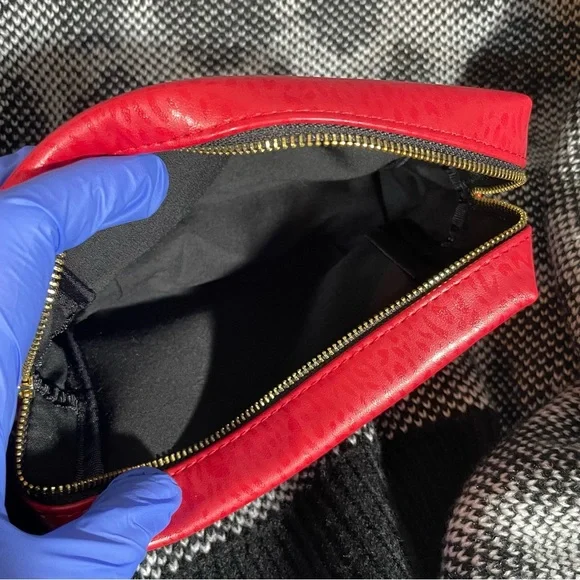 NEW - YSL Red Cosmetics Pouch | Saint Laurent Beauty Bag - Picture 4 of 4